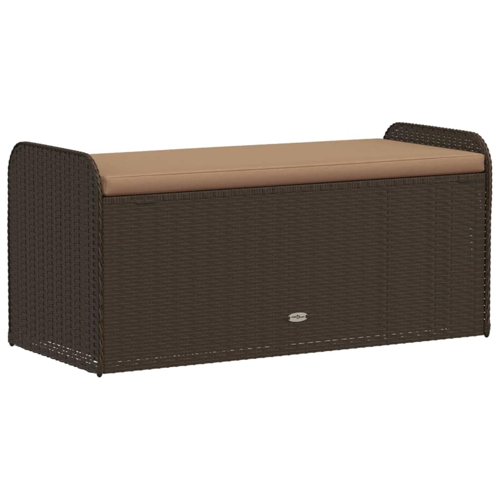 Gecheer Panca con Spazio Contenitore, 115x51x52 cm in Polyrattan, con Cuscini e Custodia Resistente all'Acqua, per Arredo Esterno e Giardino