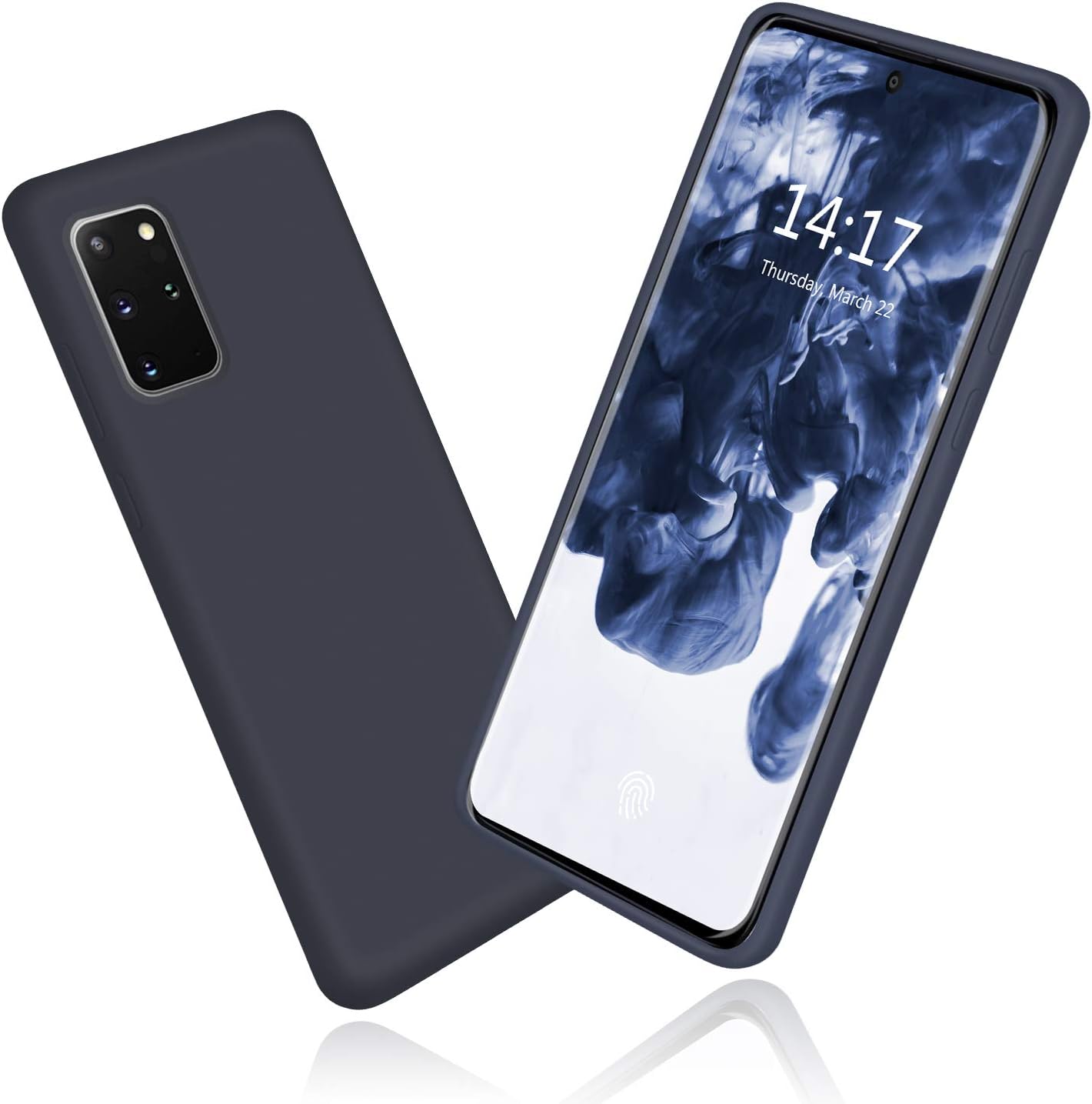 ABITKU Galaxy S20 Plus Case Silicone, Slim Liquid Silicone Gel Rubber Shockproof Soft Microfiber Cloth Lining Cushion Compatible with Samsung Galaxy S20 Plus 5G 6.7 inch 2020 (Midnight Blue)