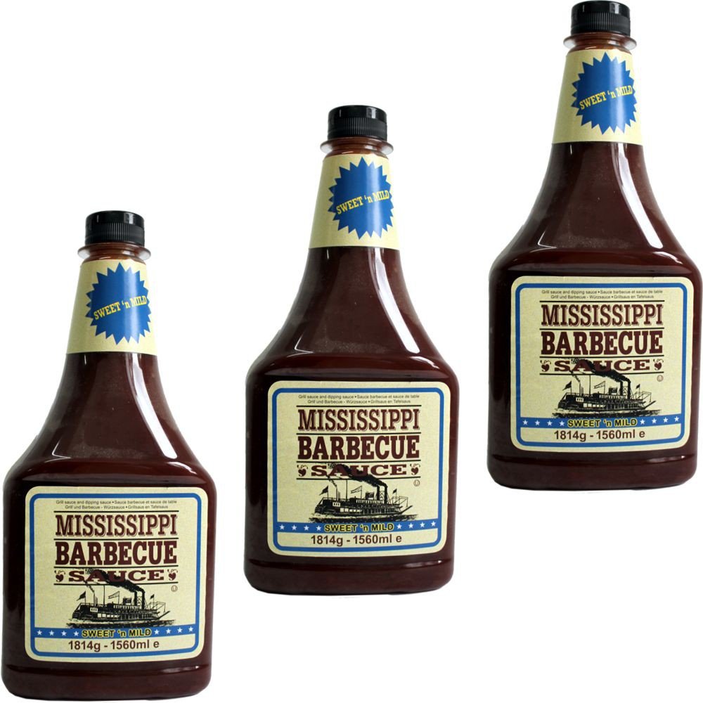 5,76 EUR/l) Mississippi BBQ Originale Con Aroma Di Fumo 1560 Ml