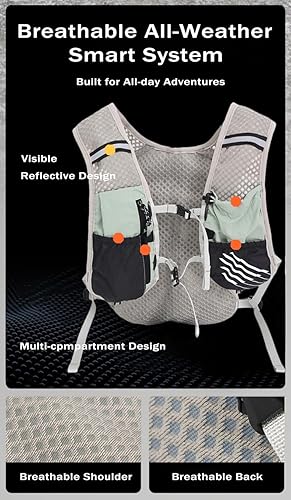 Miniatura 7 de Hydration Running Vest for Women Men, Water Vest Backpack 2L, Lightweight Hydration Pack Water Backpack for Hiking, Trail Marathon Race