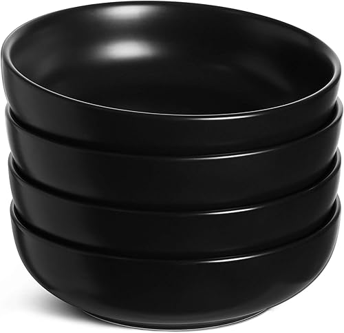 LE TAUCI Tazones para pasta de 45 oz, Juego de tazones para ensalada para servir sopa, pasta, fideos, cena, platos de tazones grandes de cocina,