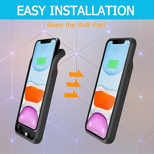 Miniatura 4 de Funda de batería para iPhone 11, batería mejorada de 7000 mAh, recargable, portátil, batería extendida, compatible con iPhone 11 (6.1 pulgadas),