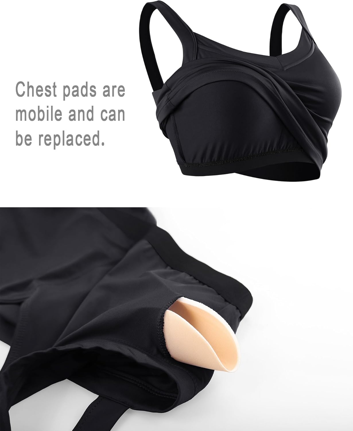 NELEUS Women's 3 Pack Athletic Cropped Tank Top Padded Bra - Image 4