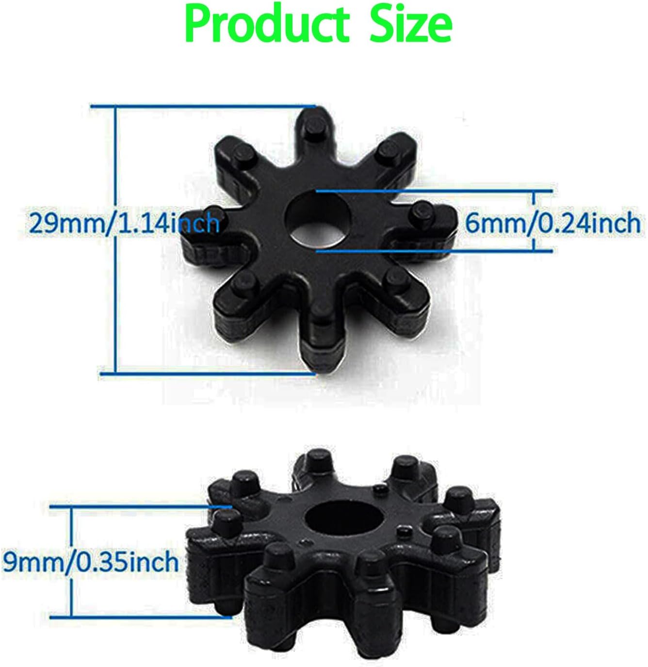 8 Pcs Black Flexible Steering Couple 56315-2K000FFF Compatible with Hyundai Kia Sonata Elantra Santa Fe Azera Veloster 926-990