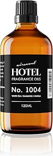 AirScent Hotel Diffuser Oil No. 1004 - White Tea, Oakmoss and Vanilla - Premium Fragrance Oil for Ultrasonic and Waterless Diffusers and Crafting - 120 mL, 4 fl oz Glass Bottle