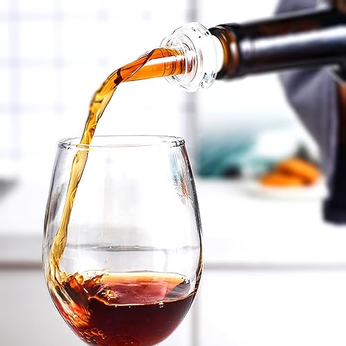 Miniatura 6 de 2 piezas de resina aireador de vino vertedor con tapa cubierta de tapa, botella de vino de primera calidad decantador aireador