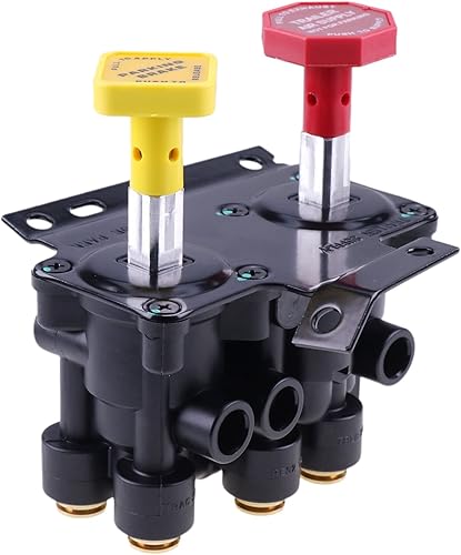 WQSING Válvula de tablero de doble colector KN20619 compatible con Haldex RKN20619 38 pulgadas de empuje para conectar agujeros de montaje sin