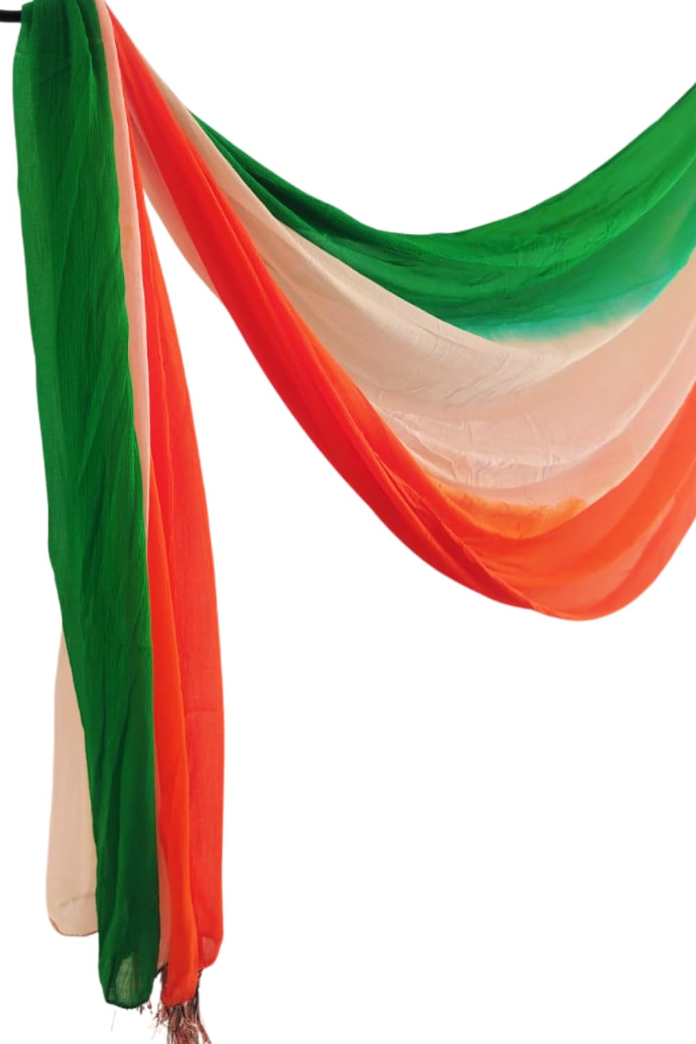 fm trends Women's Tiranga Dupatta | Nazmeen Tricolour Chunni | Indian Flag Colors Stole for Ethnic Wear | 2.15 Meters-picture-42