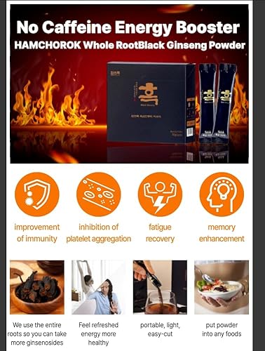 Rg+ Anti-Aging Korean-Beauty Pomegranate Collagen Jelly +Vitamin C&E 20G X42 Stick/Korean Black Ginseng Pure & Whole Root Powder 30 Pack/Enhanced Absorption/Energy Supplement #TOP5