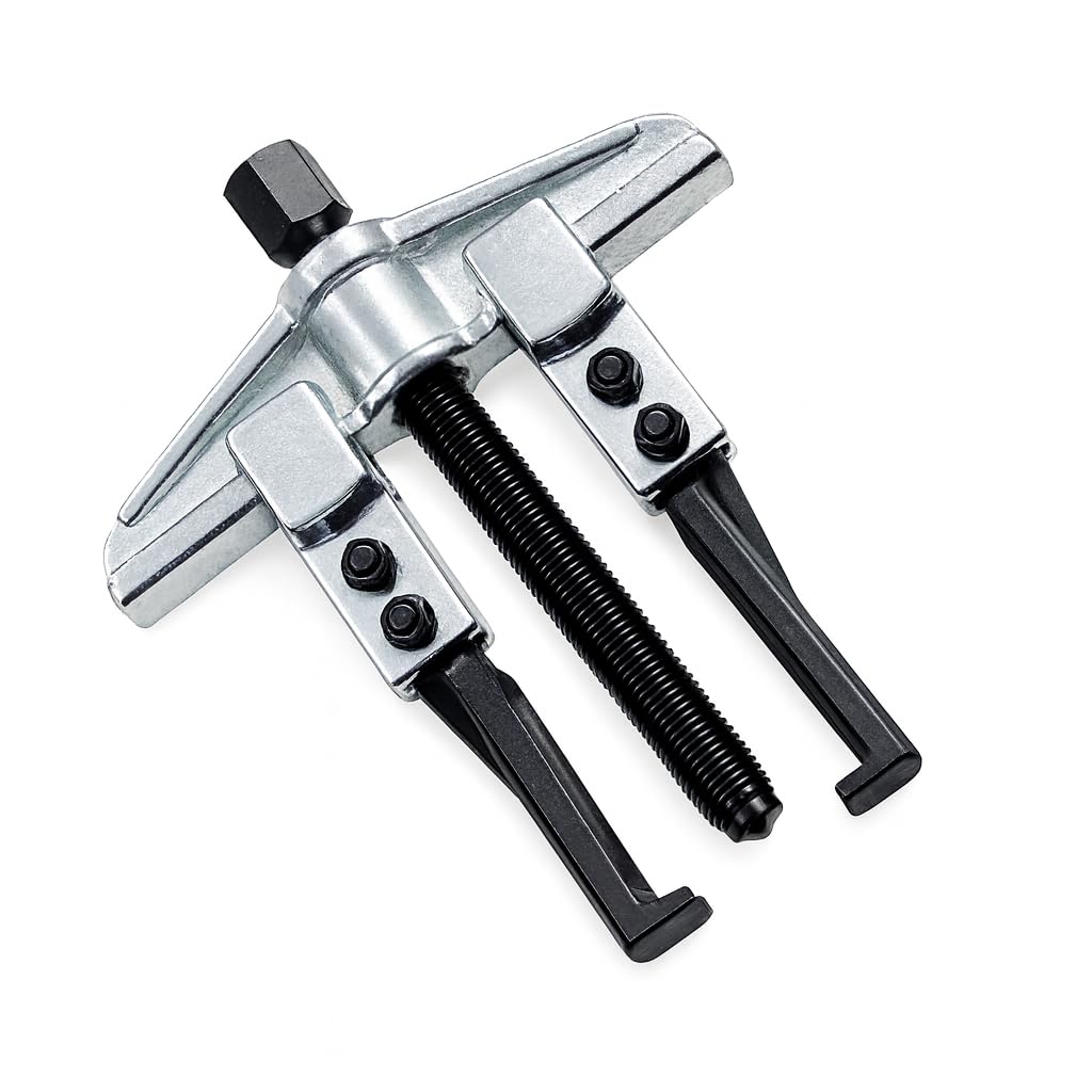 KATSU Two Jaw Gear Bearing Puller Ultra Thin Claws 90 x 100mm, Carbon Steel 2 Arms Special Thin Claws Car Engine Repair Belt Wheel Gear Bearing Extractor Removal Tool 45045002