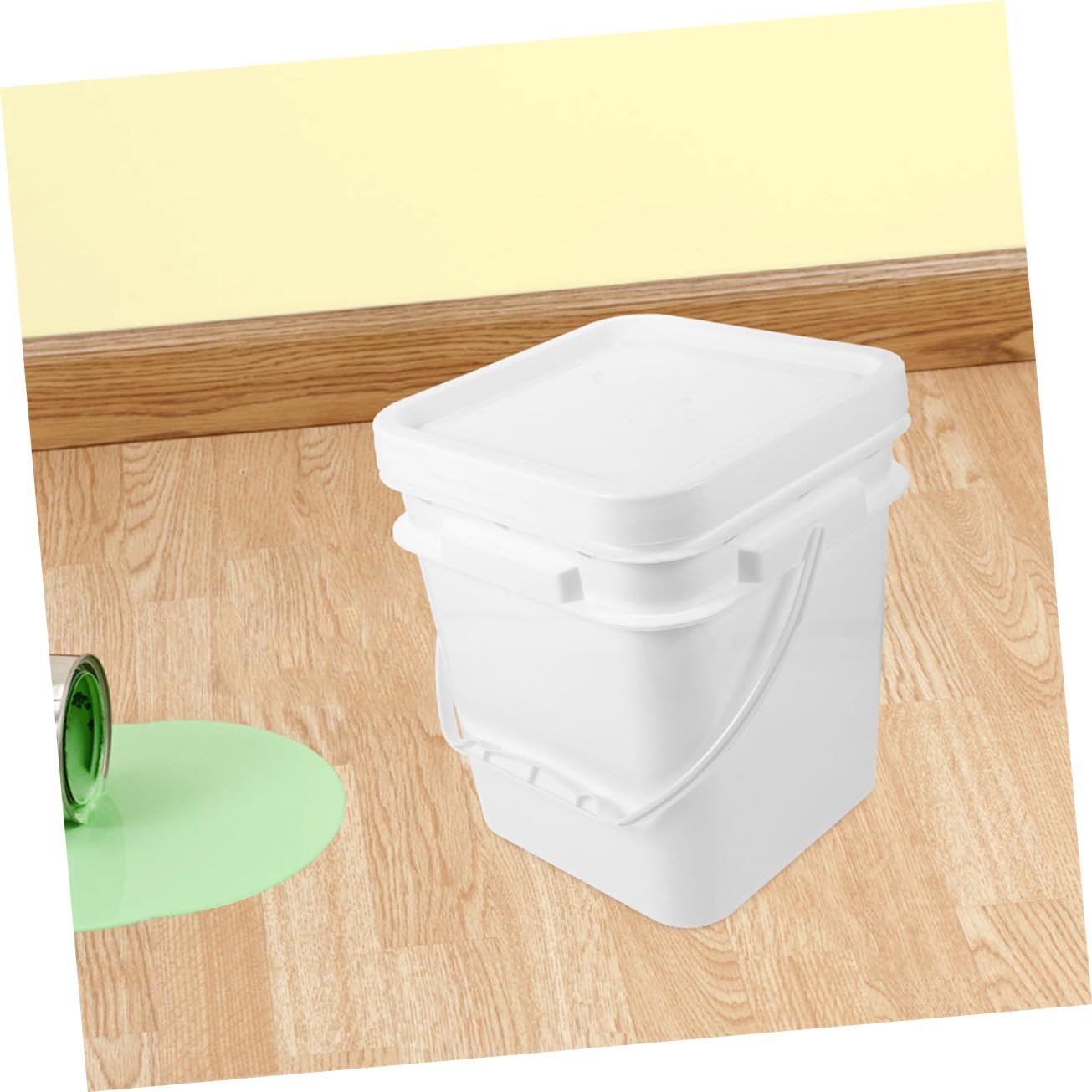 Ciieeo 2 Cubos De Pintura De Plástico Tapa Contenedor Vacío para Almacenar Multifuncional