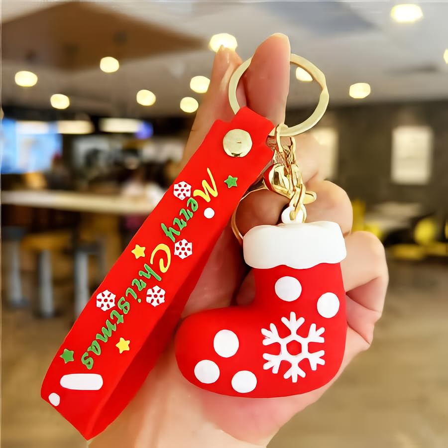 Image of Cute Cartoon Character Silicone 3D Key Chain with Strap Charm & Metal Hook, Merchandise Key Rings Gift for Kids Girls Boys Men & Women