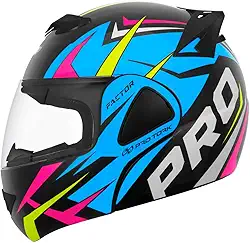 CAPACETE ESCAMOTEÁVEL PRO TORK V-PRO JET FACTOR BRILHANTE AZUL TAM. 60