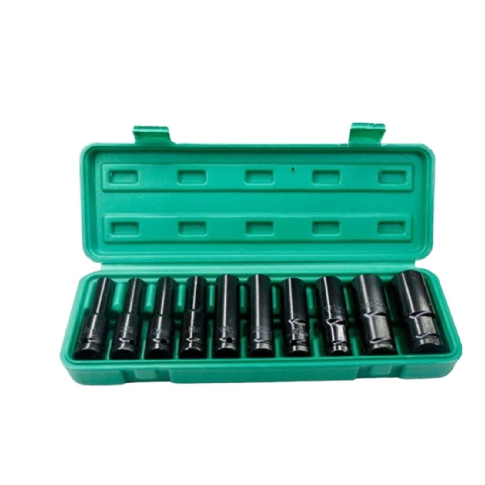 10 Uds 1/2 pulgadas 6 puntos juego de cabeza de vaso de impacto 10-24mm manga de extensión enchufes hexagonales hexagonales for llave eléctrica herramienta de mano taladro Socket Sockets(Ty