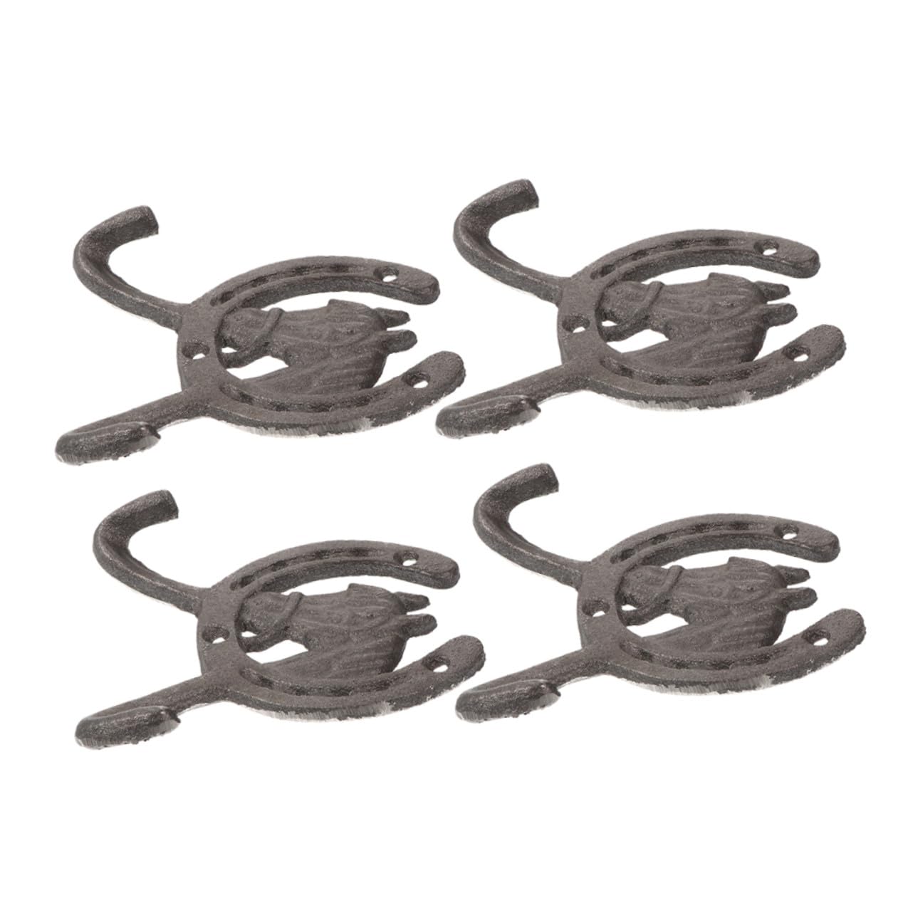 Crochets en Fer Forgé Gris pour Ranger Manteaux et Chapeaux