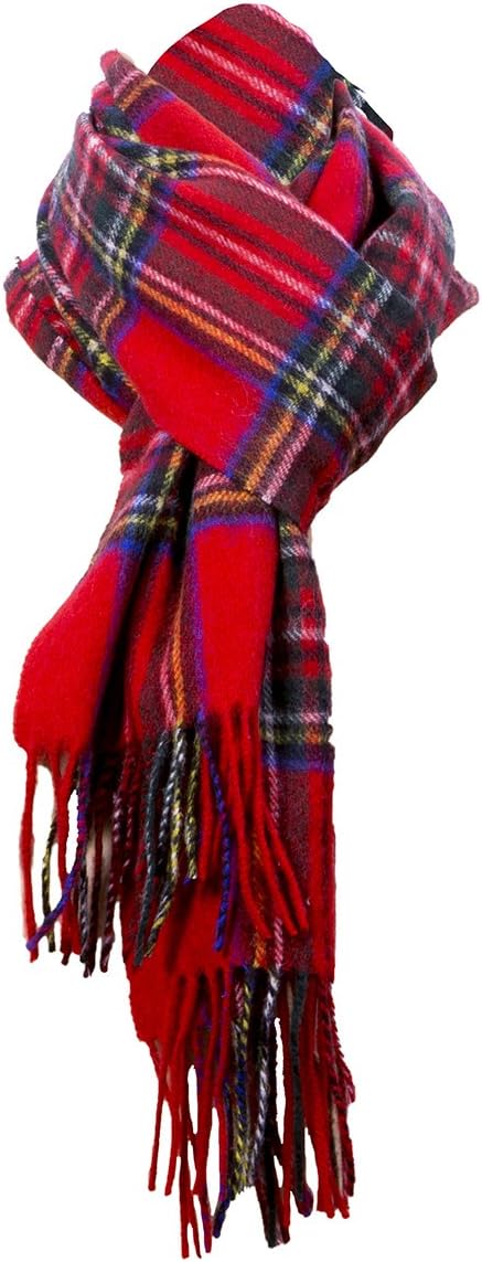 Birsppy Royal Stewart Tartan Scarf/red scarf/plaid check scarf/Scottish scarf 100% lambswool scarf