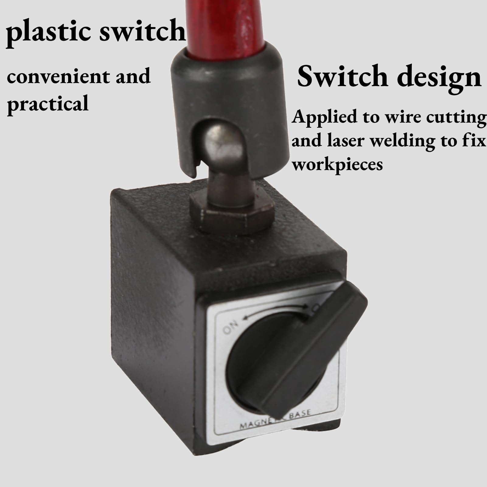 Indicatore a Quadrante con Indicatore di Test a Quadrante Magnetico con Base Magnetica, Supporto per Indicatore Noga Base del Calibro Supporto per Supporto Flessibile Leva