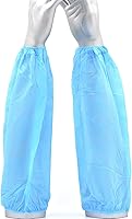 G&F Products Reusable Blue Arm Sleeves - Stretchable Non-Woven Fiber Covers with Elastic Closures for Painting & Cleaning Protection