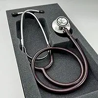 Estetoscópio P.A Med Duplo Adulto e Infantil Enfermagem Estudante Excelente Ausculta (Vinho)