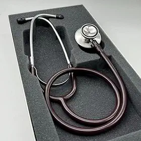 Estetoscópio P.A Med Duplo Adulto e Infantil Enfermagem Estudante Excelente Ausculta (Vinho)