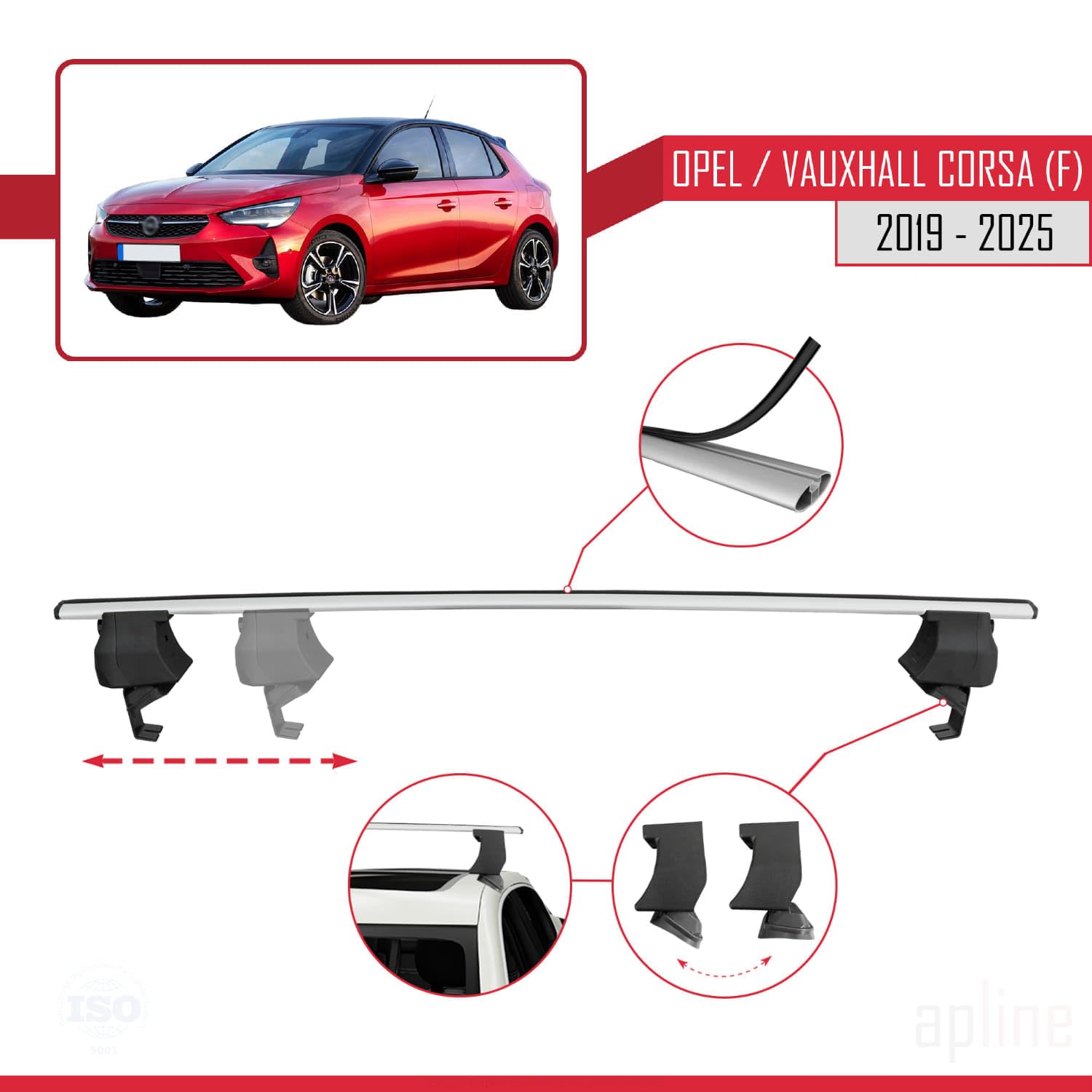 Barre Tetto In Alluminio Per Daihatsu Terios 2 (2006-2017) - 2 Barre, Portata 75 Kg