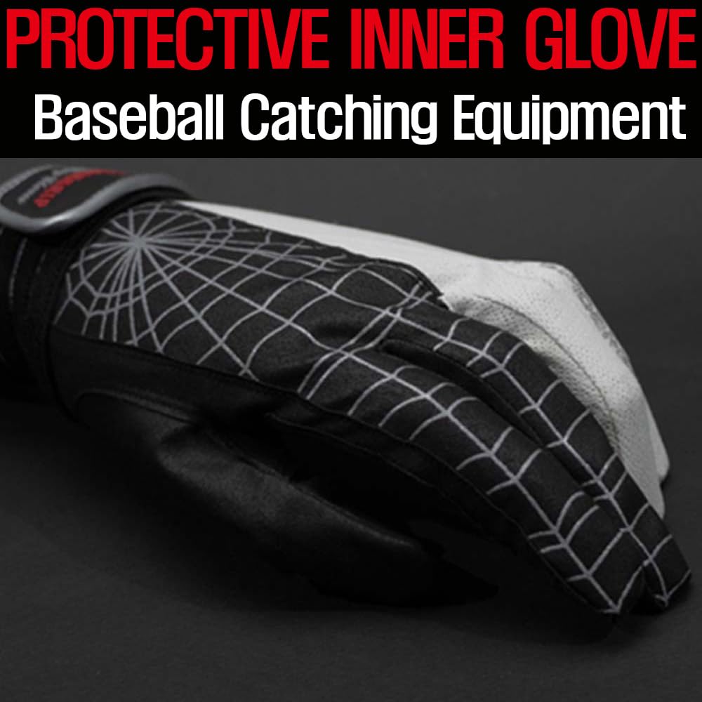 J&S SPORTING Spider Grip Guante interior de béisbol protector para adultos y jóvenes