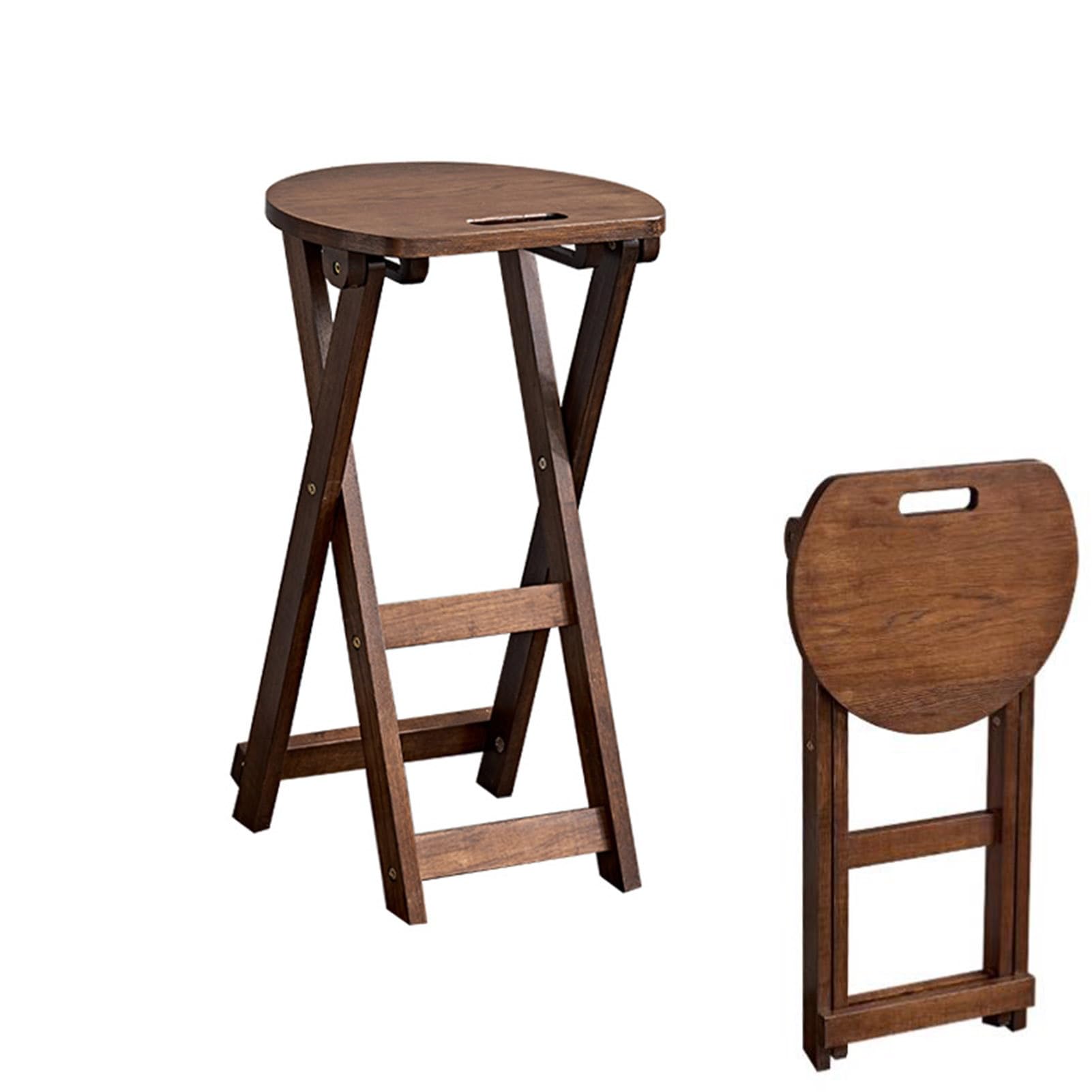 Tabouret de bar pliable en bois de 60 cm pour cuisine et comptoir sans assemblage