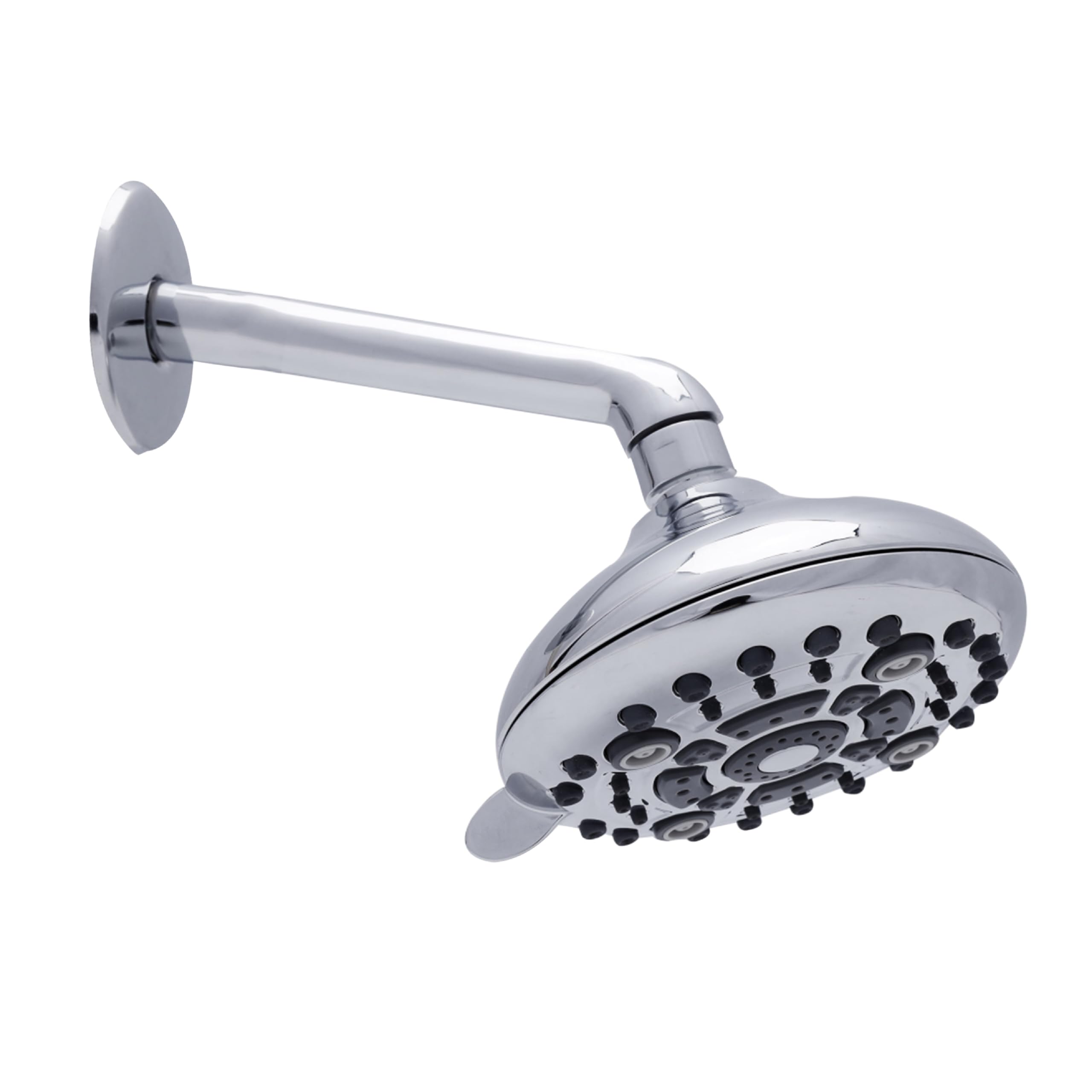 RiverSoft MS-5D135 overhead shower with ABS 5 inch 6 function spray settings with shower arm and flange | Includes water saving mist flow (ABS, Chrome, Stainless Steel, Pack of 1) (B0CQQVCWRN) Amazon Price History, Amazon Price Tracker