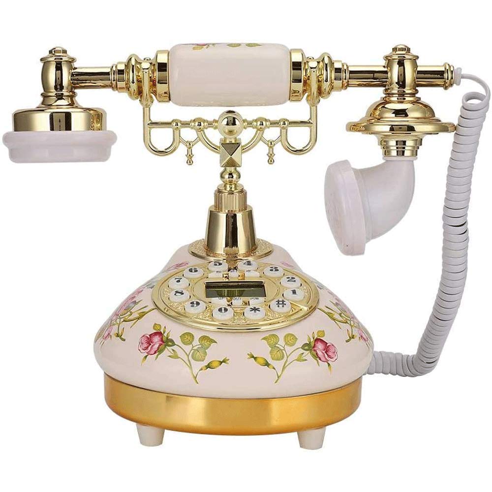 Telefono Vintage Classico Telefono Fisso retrò con Filo con Telefono Antico All'Id Chiamante Fsk/Dtmf per L'Arredamento Dell'Ufficio Domestico