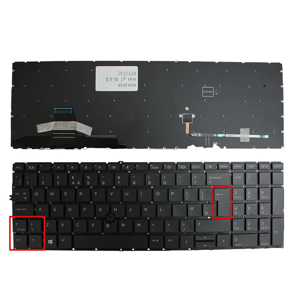 Klawiatura brytyjska do HP Elitebook 850 G7 850 G8 855 G7 855 G8- z podświetleniem ze wskaźnikiem