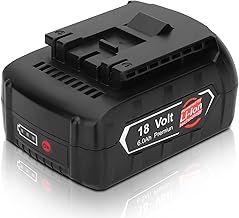 Reoben Compatible Bosch Battery 18V 6000mAh Bosch Battery Compatible A1860LIB BAT609 BAT610 BAT618 Compatible High Capacity 6000mAh 18V Compatible Product for Electric Tools 18V 1880cv