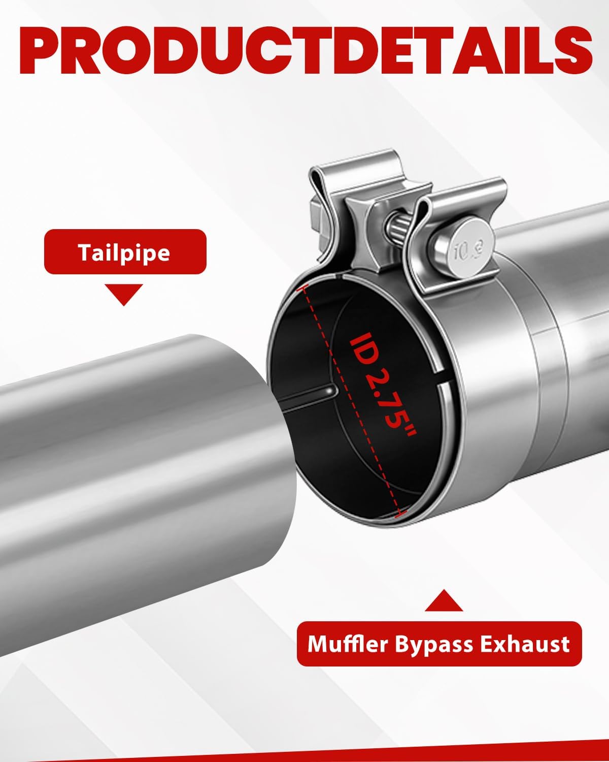 T409 Stainless Steel Muffler Bypass Exhaust,Compatible With 2014-2021 Silverado 1500/Sierra 4.3L V6 and 5.3L V8