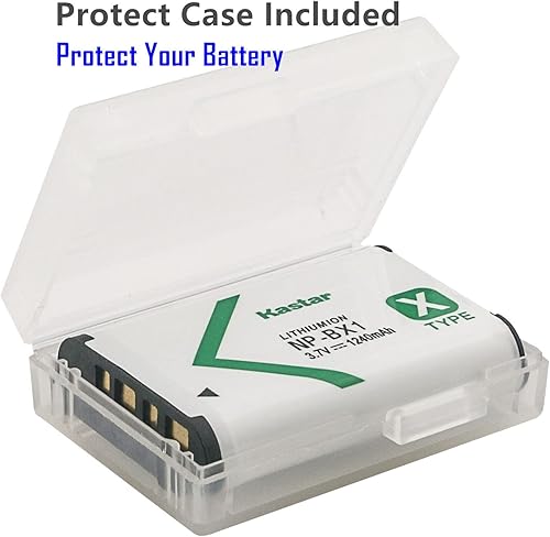 Miniatura 2 de Kastar Paquete de 2 baterías NP-BX1 y cargador de pared de CA de repuesto para dispositivos de sonido A20-Mini, dispositivos de sonido