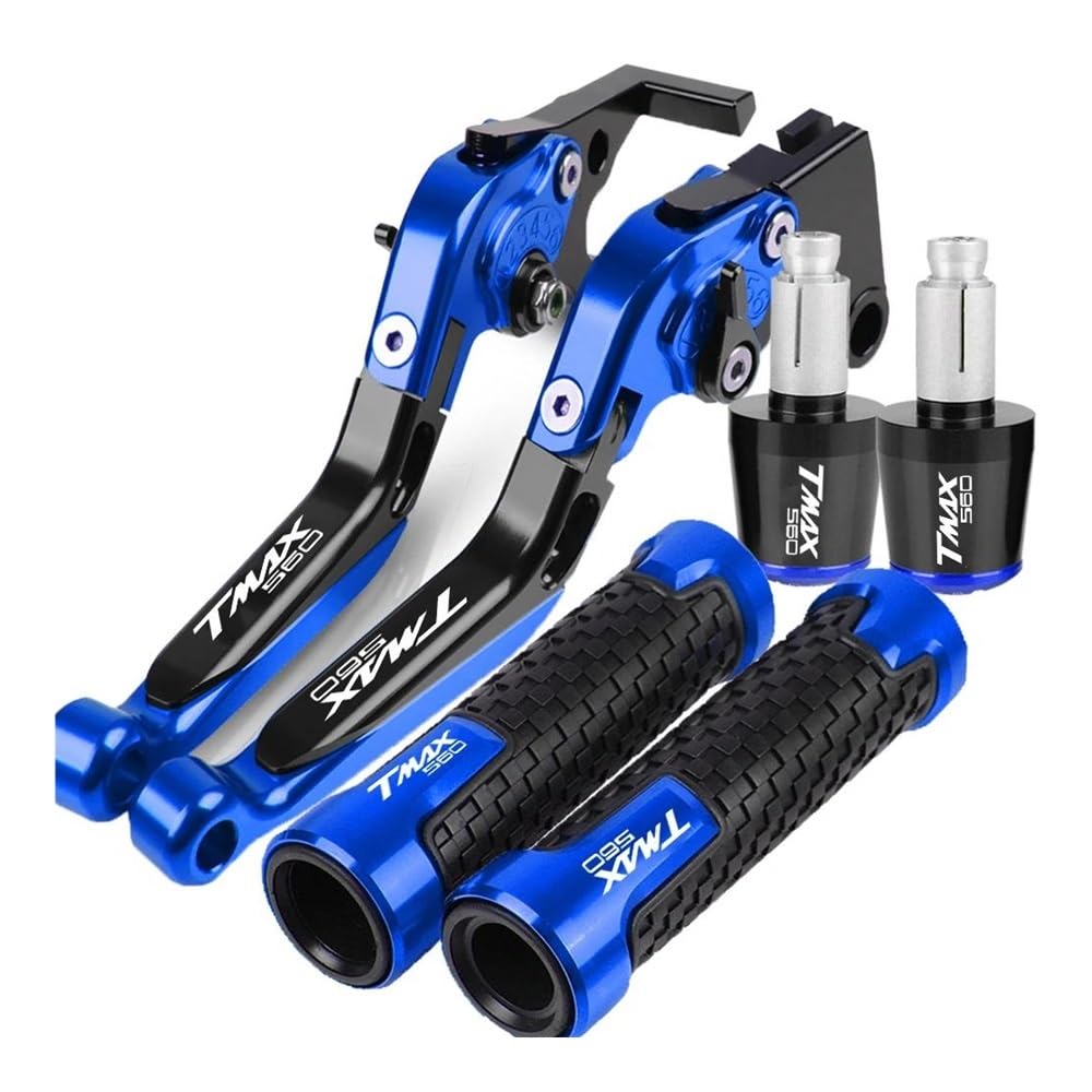 Accessoires De Moto Leviers d'embrayage De Frein Pliables Réglables Poignées pour Yama&ha TMAX560 T-Max TMAX 560 DX Tech Max ABS 2024 2023 2022 2021 2019 2020(Bleu)