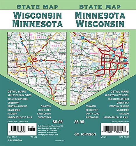 Minnesota/Wisconsin State Map