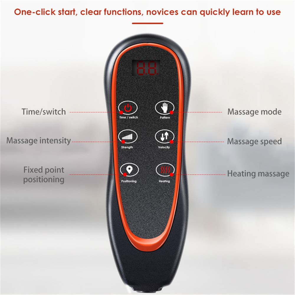 Masajeador de vértebras cervicales, Cuello, Cintura, Hombros, Espalda, cojín masajeador Shiatsu con Calor, colchón de Masaje eléctrico, Almohadilla térmica