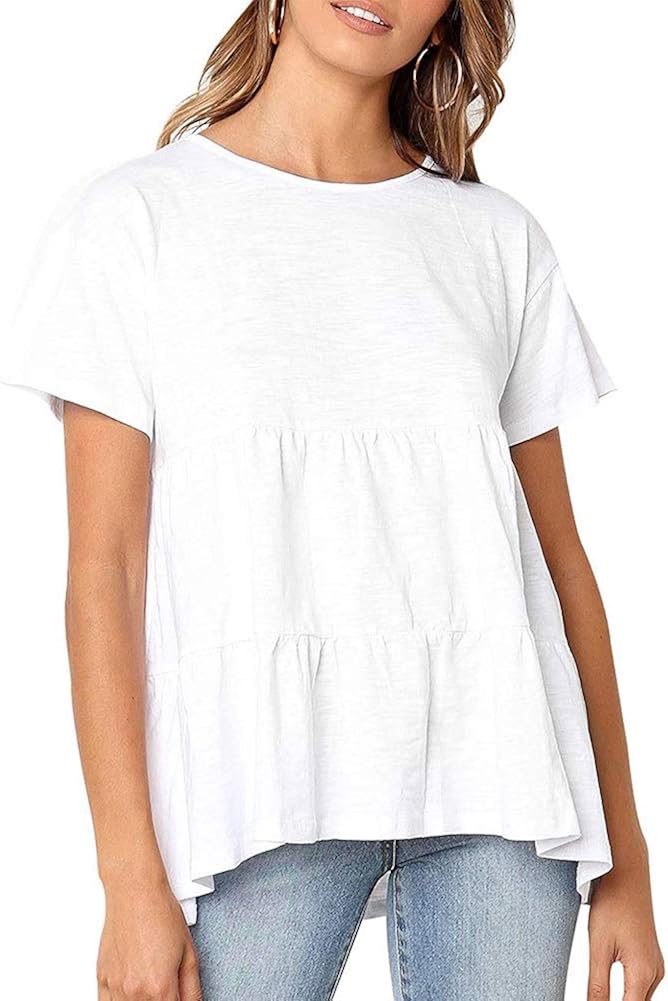 loose fitting white tee