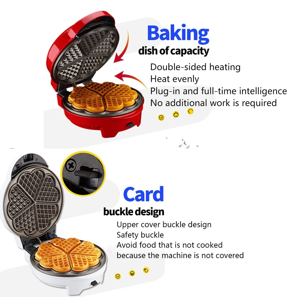Gofrera Belga De Dos Cabezales Comercial Máquina Eléctrica Para Hacer Gofres Redondos Control De Temperatura Y Tiempo Calentamiento Uniforme De Doble Cara Para Waffles Dorados Esponjosos 2000W