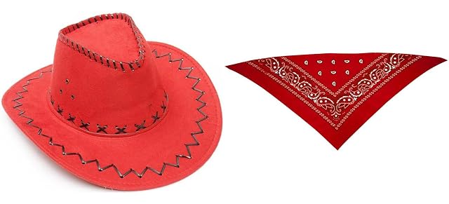 ZZ DISFRAZZES Kit De Disfraz Vaquero Rojo Adulto