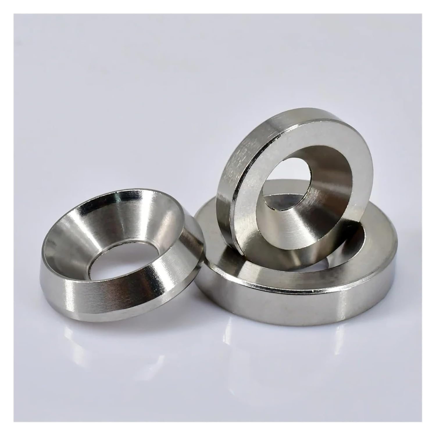 Cone Cup Countersunk Washers, Concave Convex Tapered Washers M3 M4 M5 M6 M8 M10 Assorted Sizes Pack of 235 Pcs(Cone M4x16x3.2(15pcs)