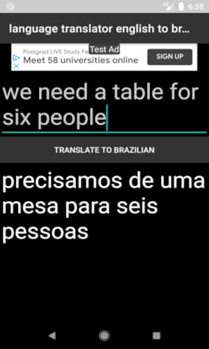 Language Translator English to Brazilian