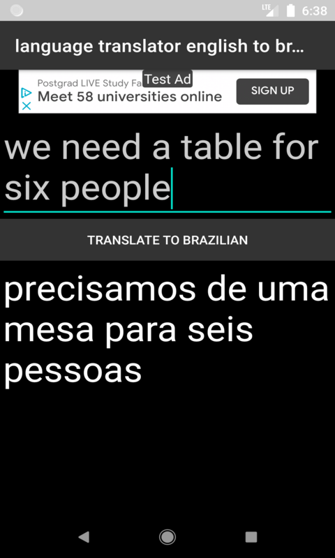 Language Translator English to Brazilian - App on Amazon Appstore