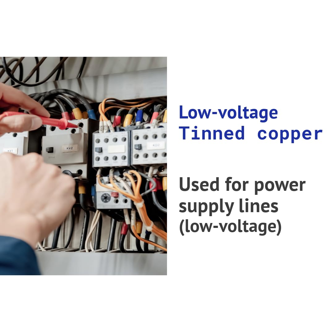 JAVEX AWM UL2464 calibre 22 AWG [cobre estañado] 4 conductores de alimentación, iluminación, cable eléctrico de bajo voltaje, negro, 100 pies