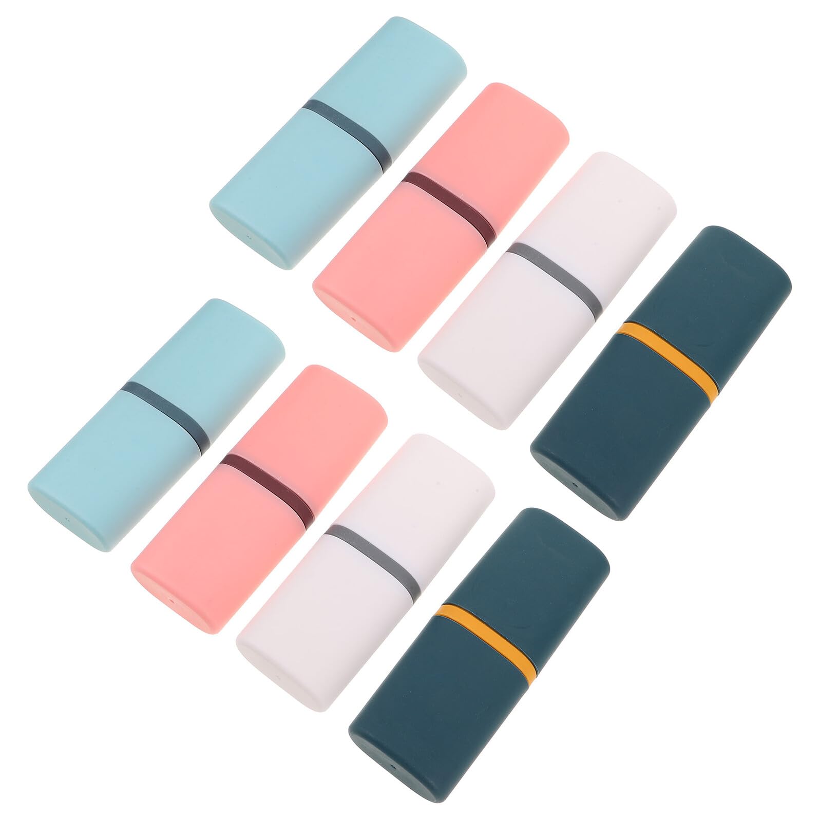 Set 8 Pezzi Contenitori Portaspazzolino da Viaggio Antipolvere, Custodia Portatile per Spazzolino e Dentifricio, Organizzatore Travel per Bagagli e Uso Domestico