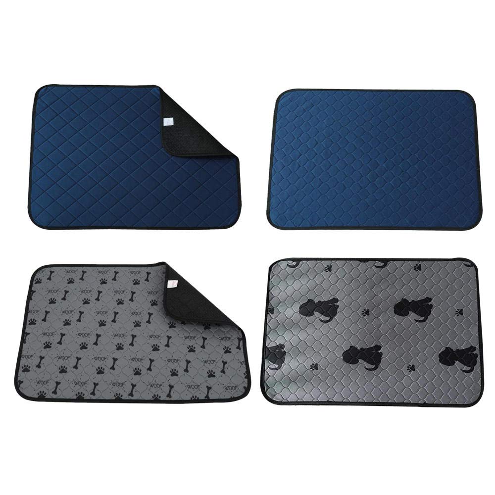 Podkładki treningowe dla zwierząt domowych kot pies toaleta szkolenie wee Pad szczeniak piddle mata trener toaleta zmywalne 4 szt. 60 x 45 cm niebieski B