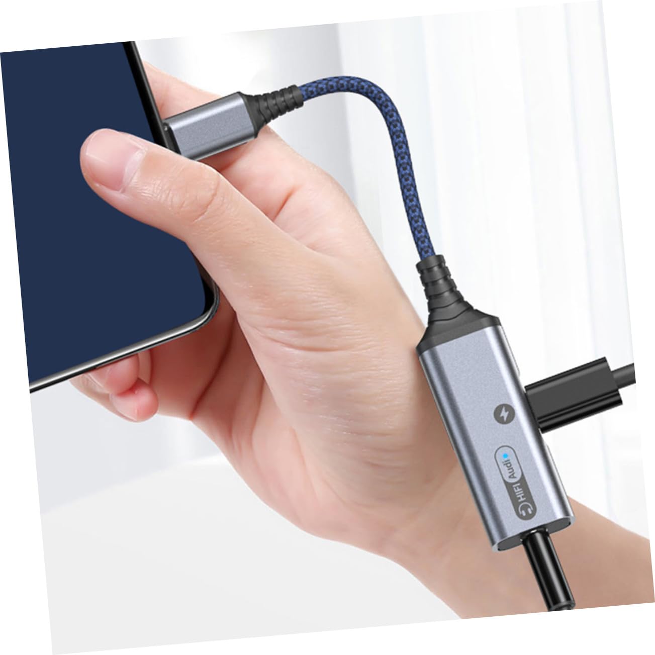 USB Typ-c Konverter 60w Kopfhörer Audioadapter mit Ladefunktion | 3, 5-mm Klinke, Aluminiumlegierung und Abs, Type C-anschluss für Smartphone und Notebook, 384 Khz 32 Bit