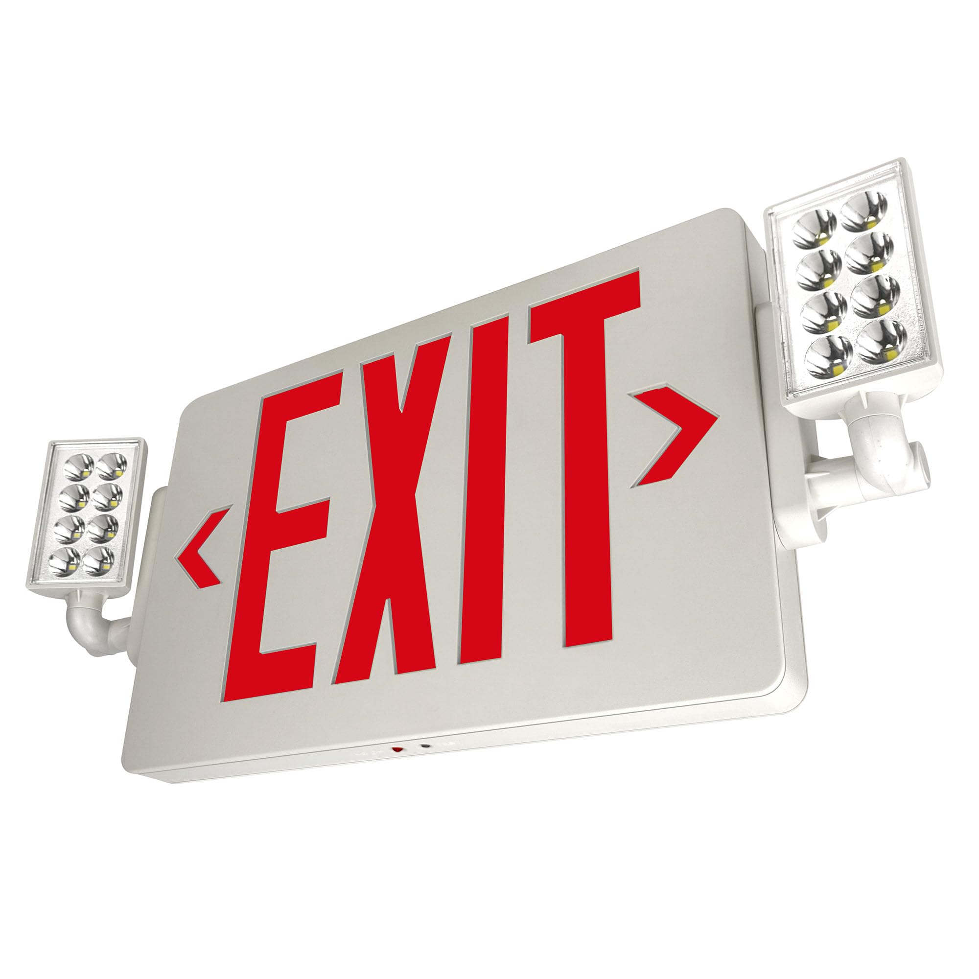LFI Lights Thin COMBO UL 924 Listed, Red LED, Exit Sign with Emergency Lights