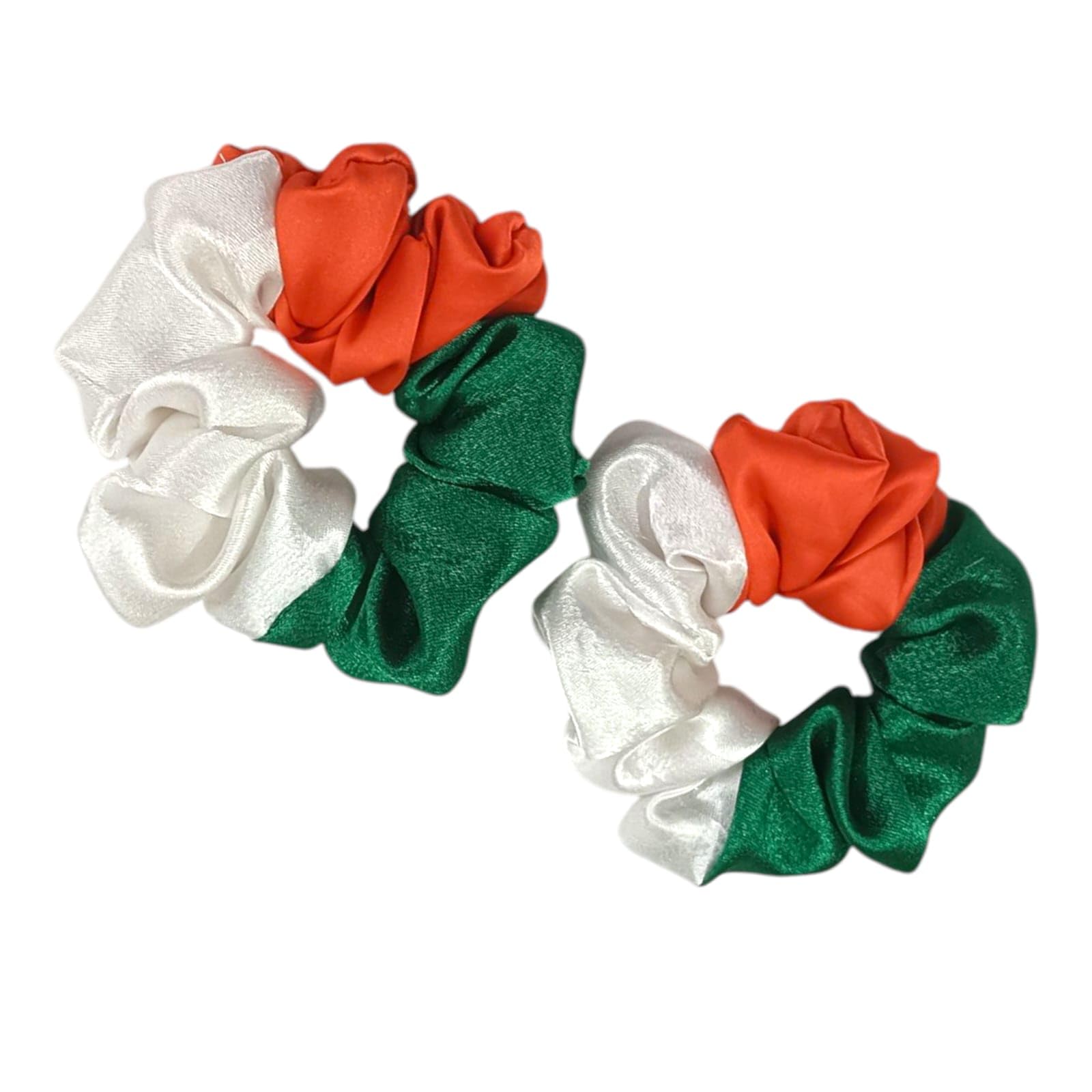 Tricolor Hair Scrunchies For independence Day and Republic Day pack of 2,Orange,White Green-image-15