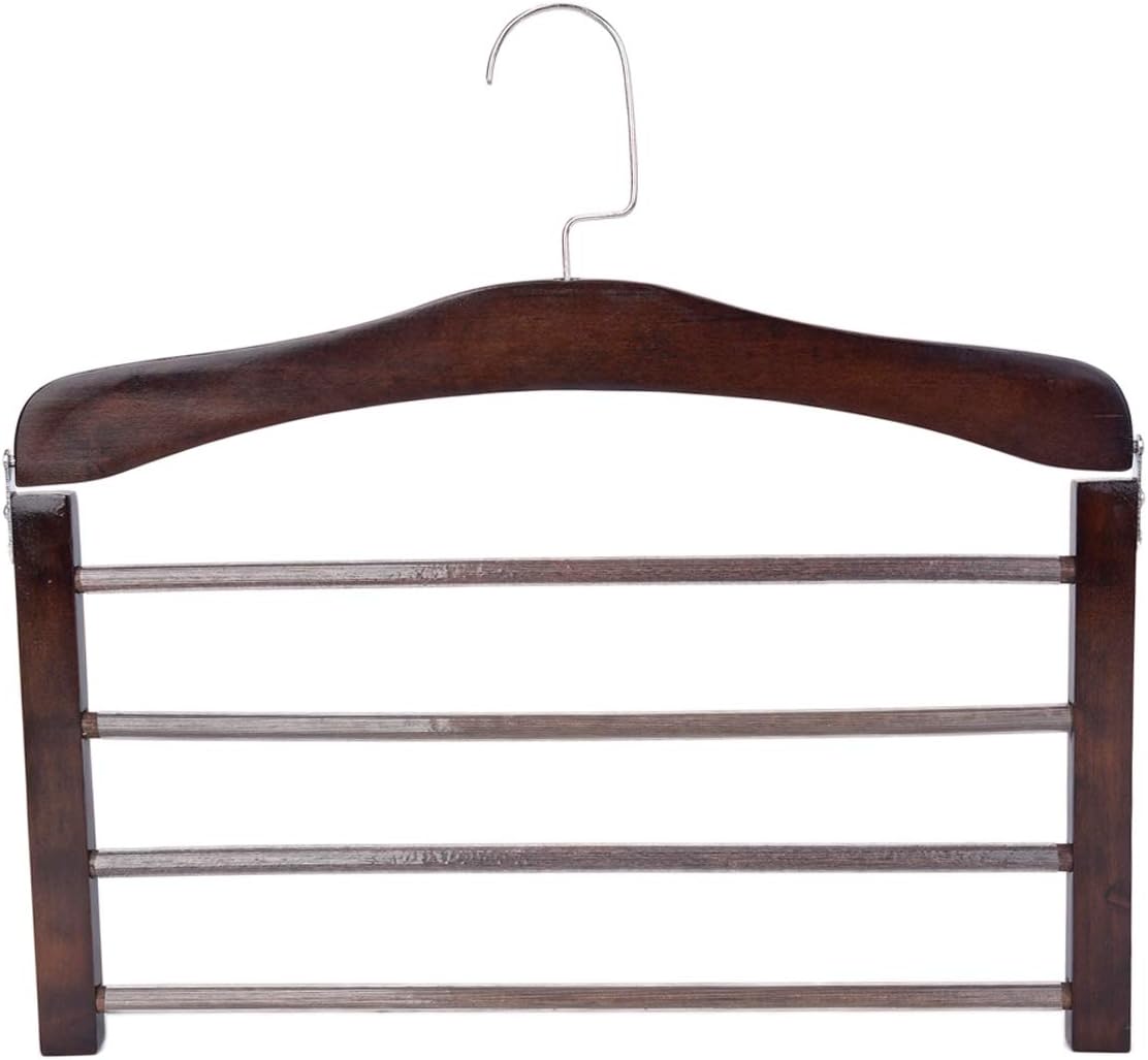 SUNTRADE 4Layer Wooden Pants Rack,Trousers Pants Jeans