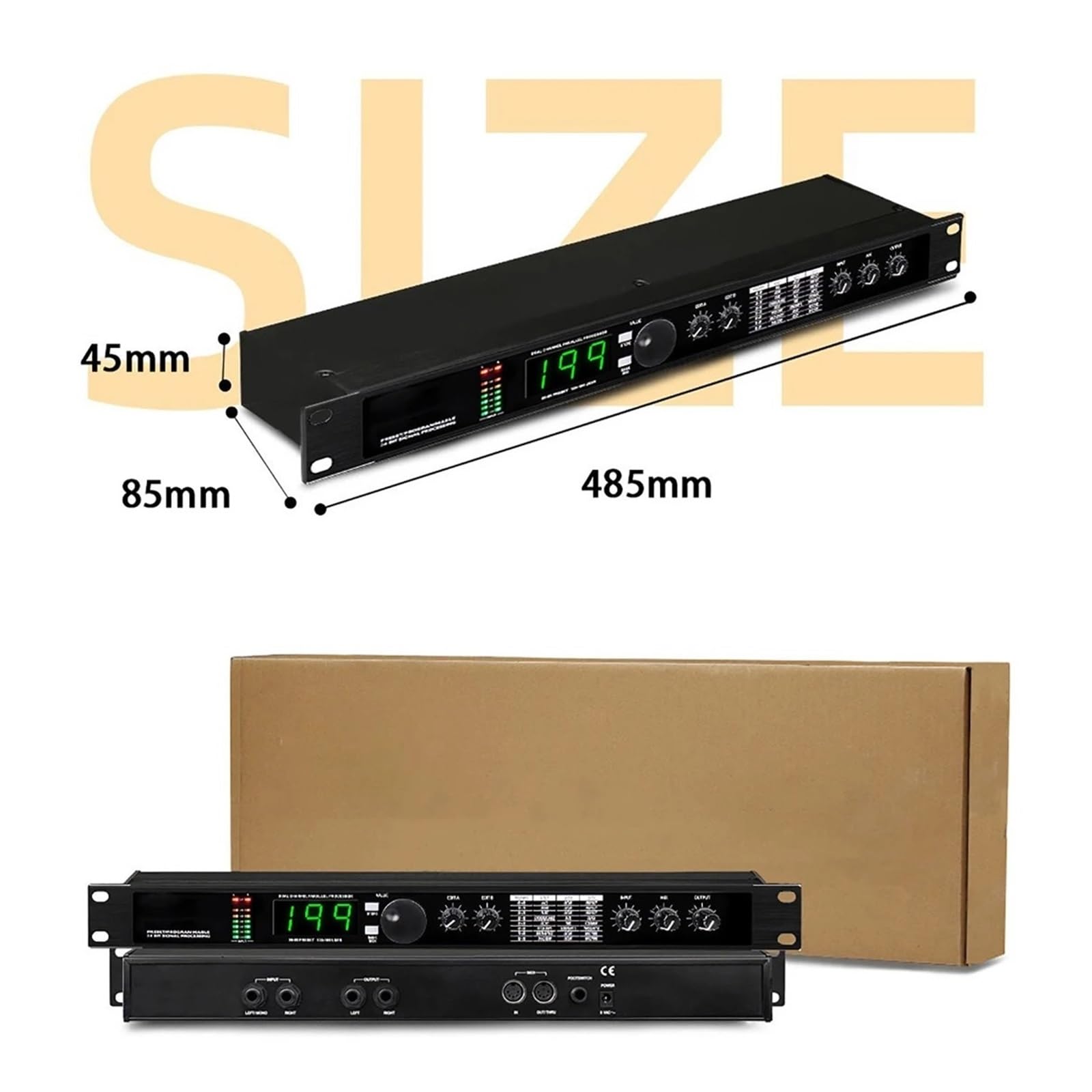 GAX-4IIS Processore DSP Multieffetto Professionale E Processore Audio Con Riverbero Digitale Equalizzatore Microfono Vocale